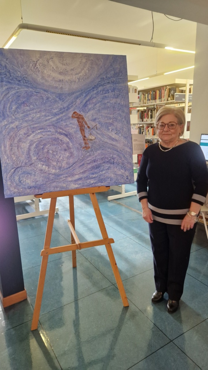 Quel filo invisibile tra arte e cielo: Liliana Russi dipinge il ricordo del figlio Daniele