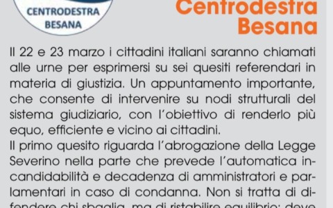 La gaffe del Centrodestra sul giornalino comunale: i consigli per il “sì” al referendum, ma… del 2022