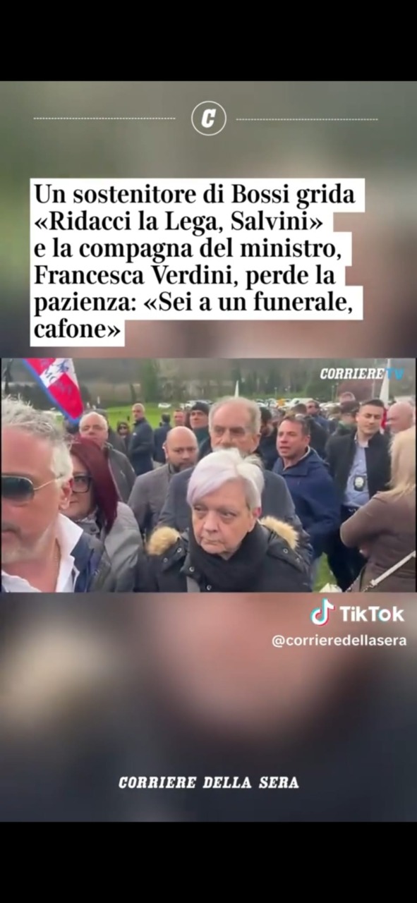 “Ridacci la Lega”: il segretario del Patto per il Nord contesta Salvini ai funerali di Bossi