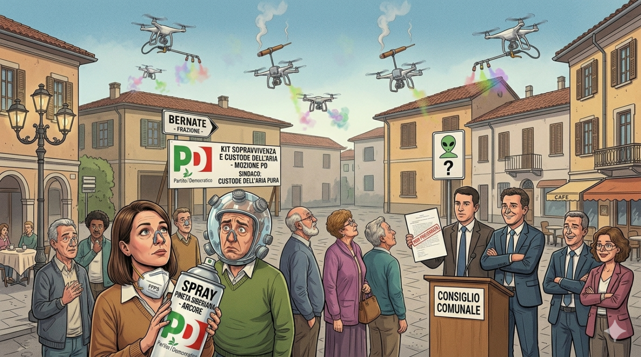 Dalla “Pineta Siberiana” alle mollette, la provocazione del Pd contro i miasmi della frazione arcorese di Bernate