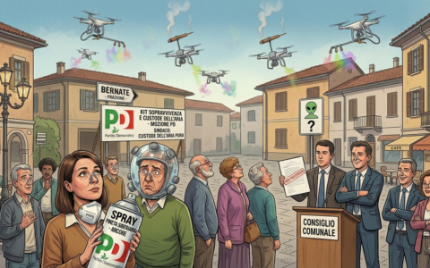 Dalla “Pineta Siberiana” alle mollette, la provocazione del Pd contro i miasmi della frazione arcorese di Bernate