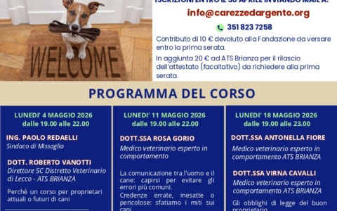Due corsi di formazione per proprietari di cani