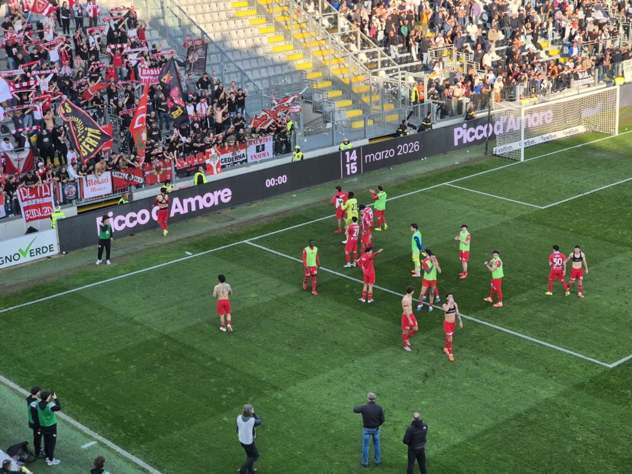 Lo Spezia affonda il Monza con quattro reti. L’espulsione di Carboni vanifica il doppio vantaggio biancorosso