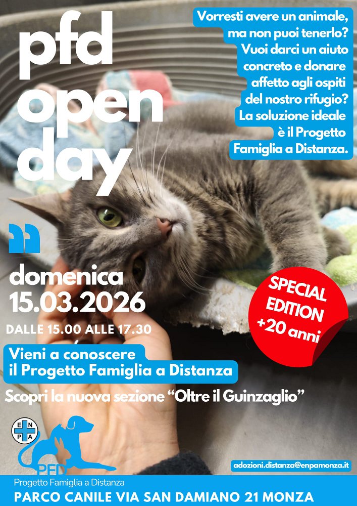 Il Progetto Famiglia a Distanza di ENPA Monza compie 20 anni