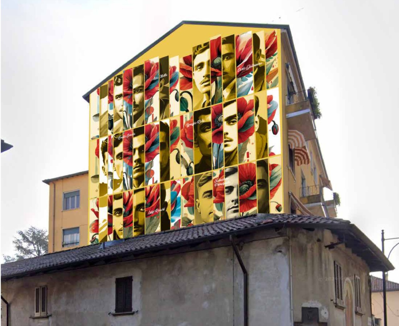 Un maxi murales per imprimere per sempre nella memoria il sacrificio dei Martiri Vimercatesi