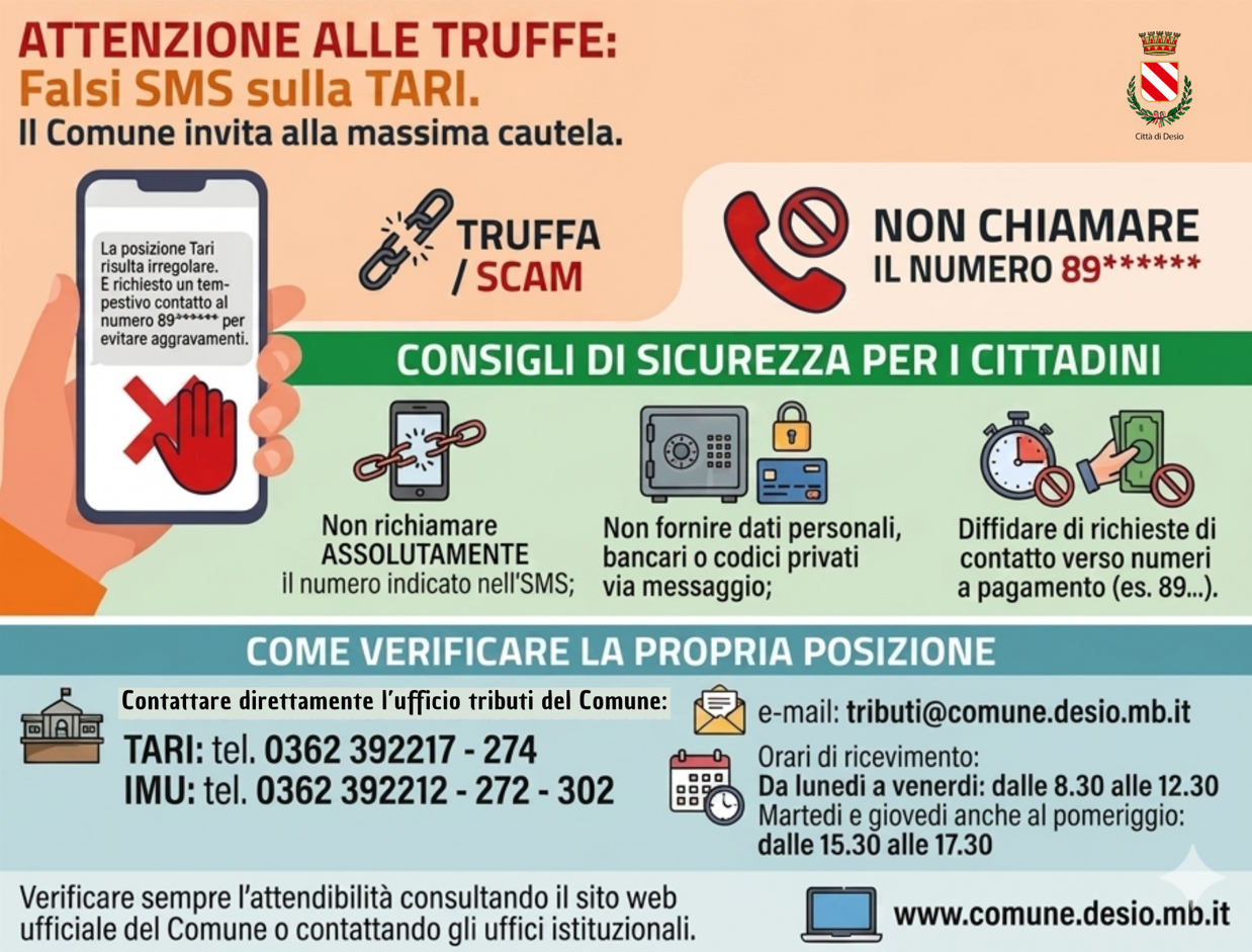 Falsi sms sulla Tari: attenzione alle truffe