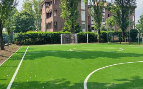 Pronto il campetto da calcio al Giardino di via Luca della Robbia