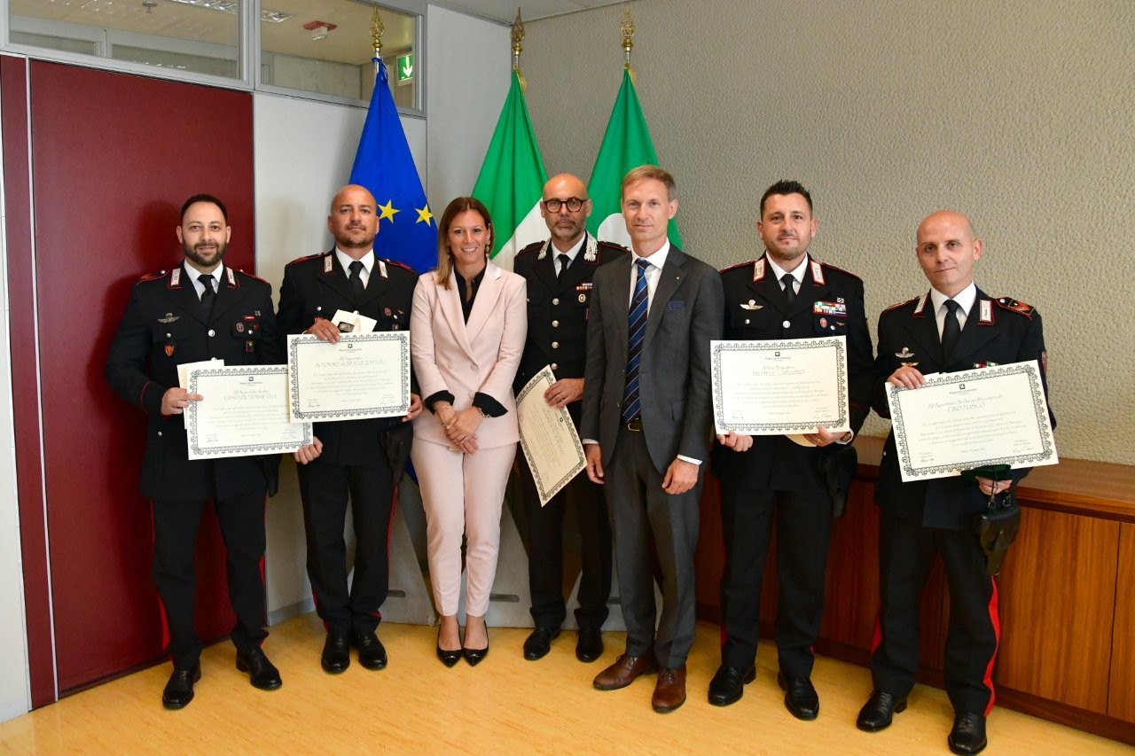 La Sezione Radiomobile della Compagnia Carabinieri di Seregno premiata in Consiglio Regionale