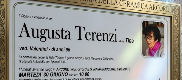 Addio a “Tina” Valentini: si è spenta la custode dell’arte e dell’anima della Ceramica Arcore