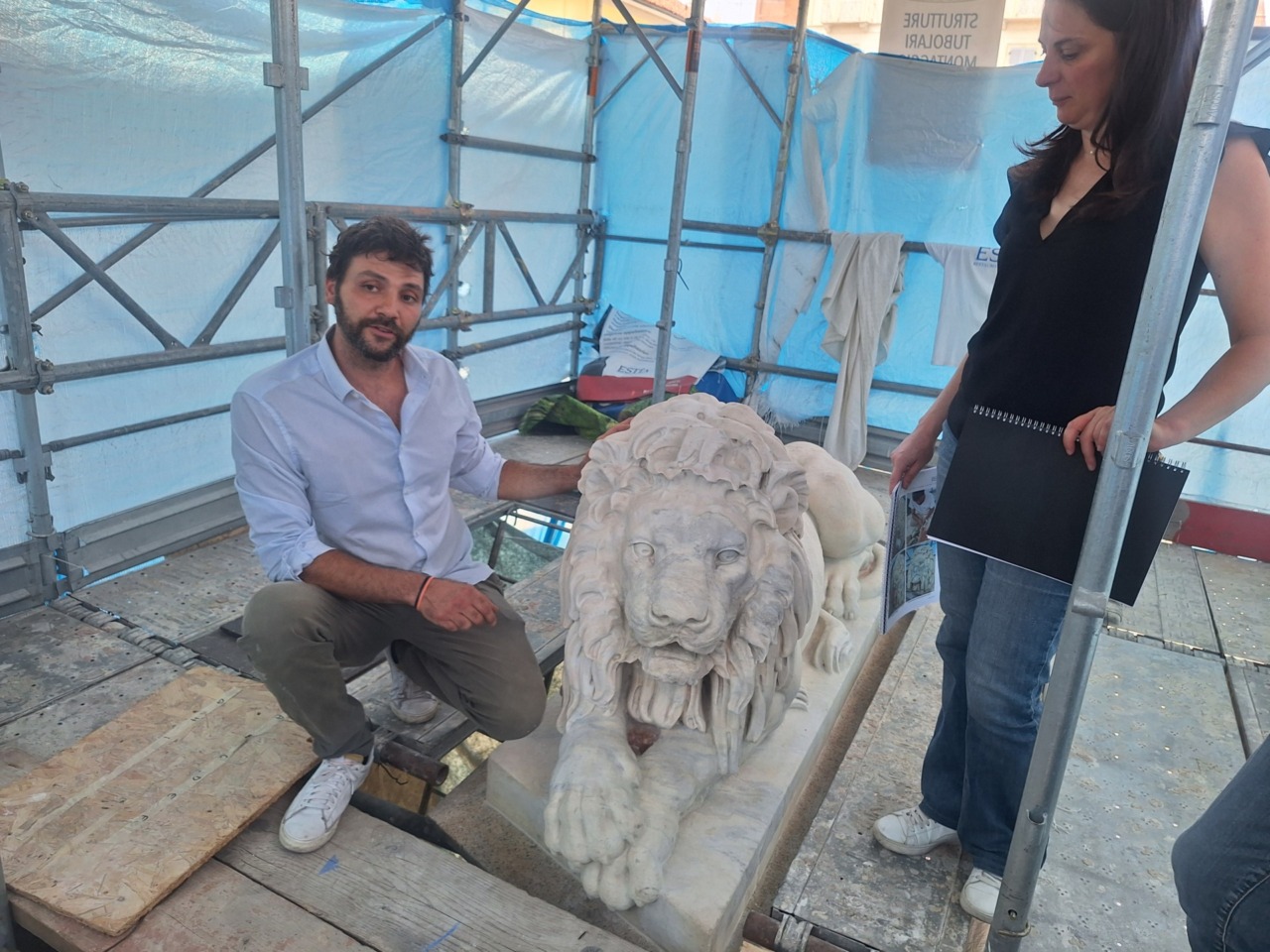 Svelato il Leone restaurato, ecco il video