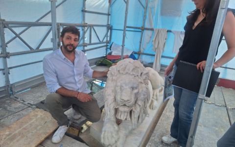 Svelato il Leone restaurato, ecco il video
