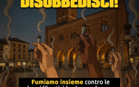 Si fumeranno una canna sotto l’Arengario contro le “leggi liberticide”