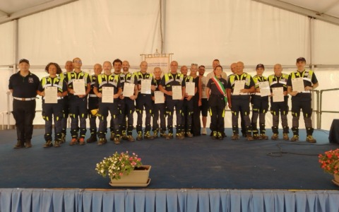 Premiati gli storici volontari di Protezione civile