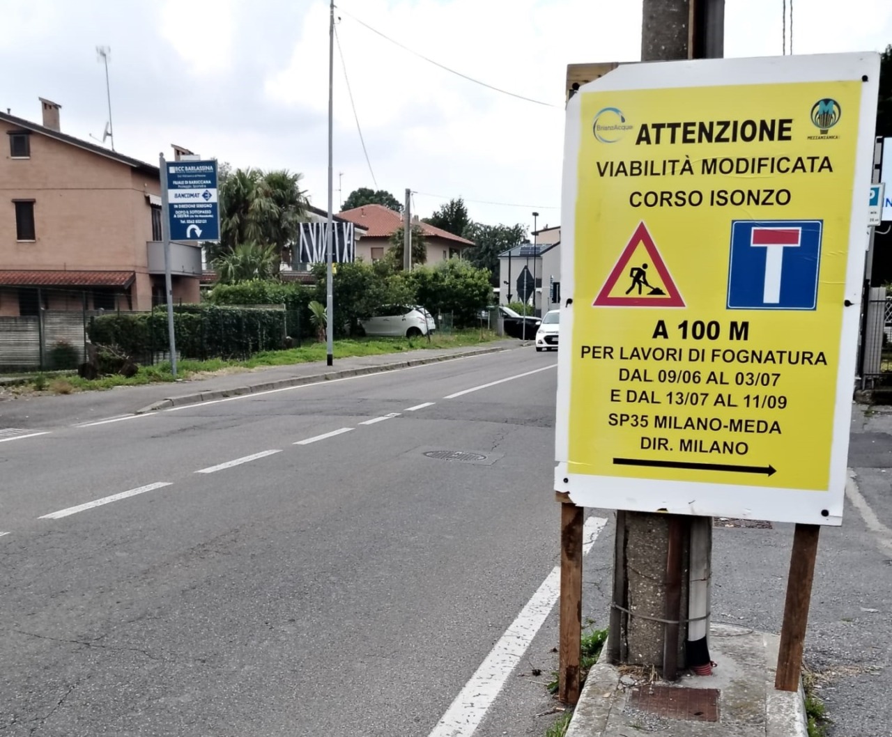 Lavori in corso Isonzo, strada chiusa fino a settembre