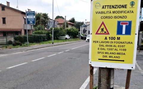 Lavori in corso Isonzo, strada chiusa fino a settembre