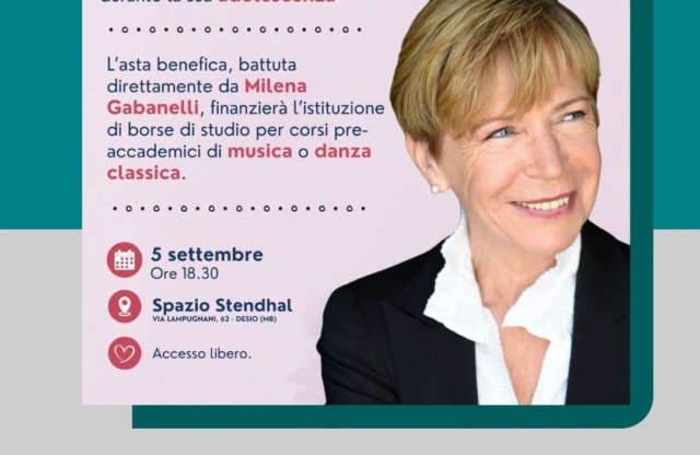 Le opere giovanili di Milena all’asta per la formazione artistica giovanile