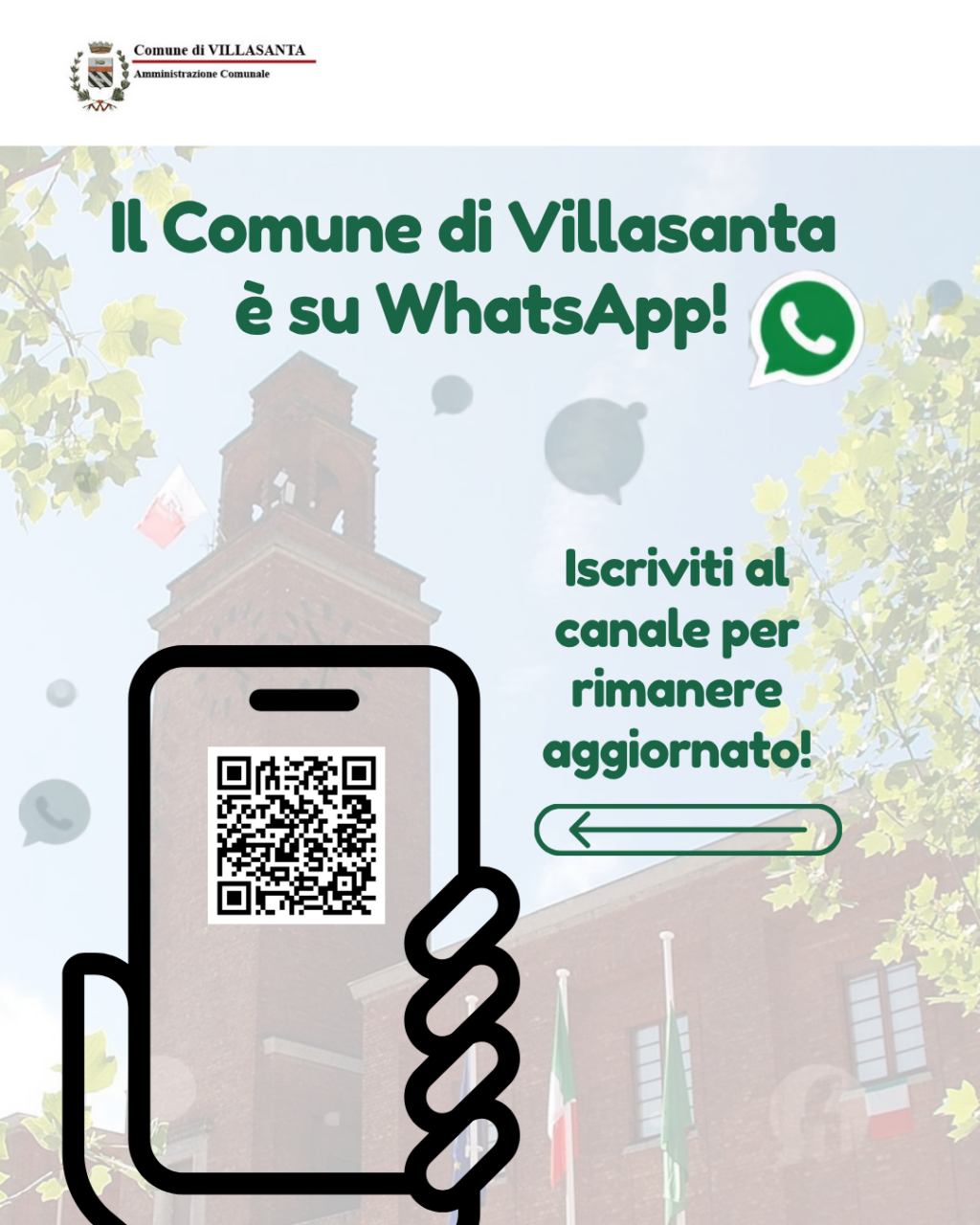 Il Comune di Villasanta sbarca su WhatsApp, aperto il nuovo canale