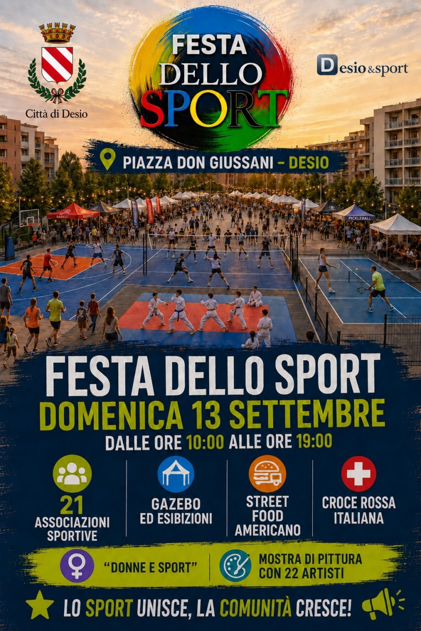 Tutto pronto per la Festa dello Sport di Desio