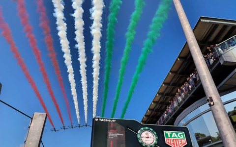 Gran Premio, Frecce Tricolori e Inno