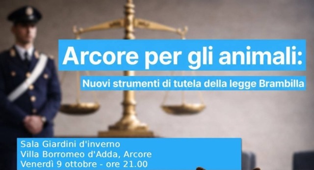“Arcore per gli animali”, in Villa Borromeo un incontro sulla Legge Brambilla